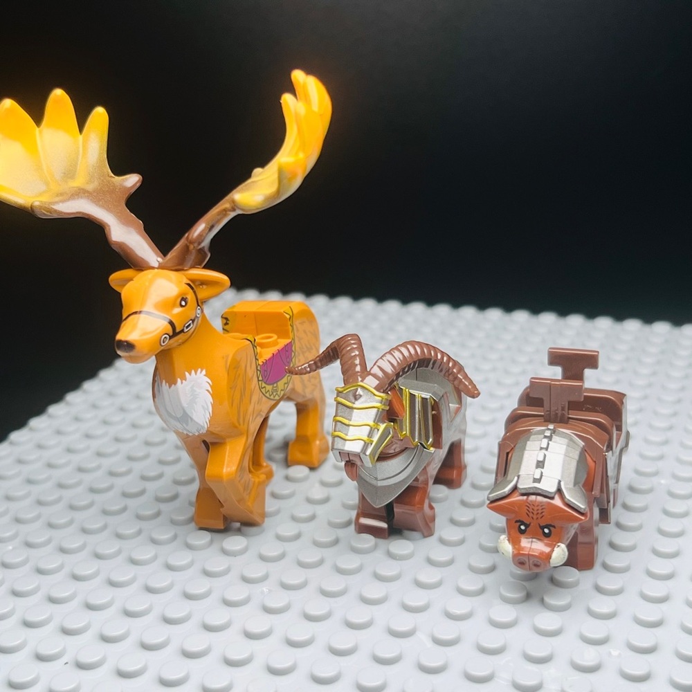 Custom Elk boar Goat Mount for Blocks Minifigures（3Pcs）